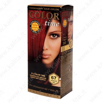 Tinta per capelli N°67 Rosso intenso "Color Time" con Pappa Reale e Vitamina C