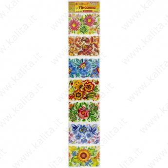Декоративная пасхальная плёнка "Цветочные росписи", 7 различных мотивов
