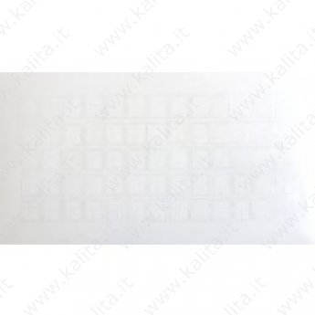 Наклейки на клавиатуру (Русский + Украинский + Латышский + Литовский) цвет белый, прозрачный фон