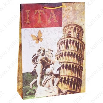 Sacchetto regalo "Italia" plastica, 8*19*25 cm