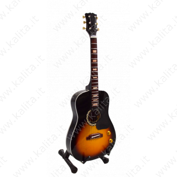 Сувенирная гитара ручной работы "John Lennon" (Gibson acoustic) (20 см.)