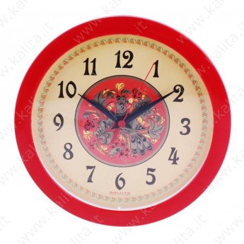 Часы настенные круглые "Хохлома" 3,5 × 29 × 29 см.