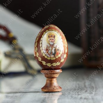 Яйцо сувенирное «Николай Чудотворец», на подставке 3 см × 3 см × 6 см