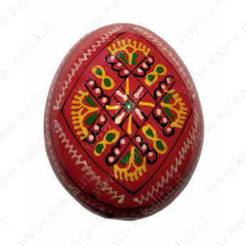 Uovo Pisancka in legno rosso 7 cm