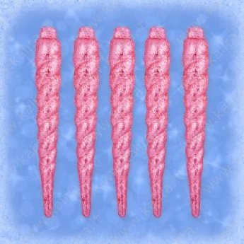 Ţurţuri de gheaţă din politiren, roze (22 cm)