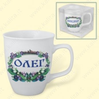 Кружка для чая "Олег" 0,4 л.