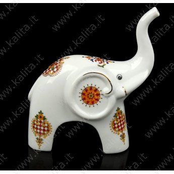Сувенир керамика "Слоненок" с узорами 14x11,5x6 см.