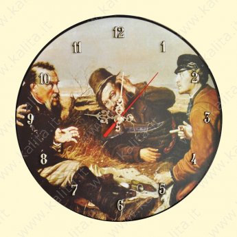 Orologio da parete "Cacciatori a riposo", D - 29 cm
