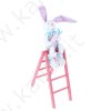 Декор "Зайчишка-мальчишка с морковкой на лестнице" 7,5х13х44 см