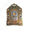 Icona di San Nicola Taumaturgo in Legno con Supporto e Foro, 17x25 cm