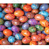 Uovo in legno diversi colori 7 cm