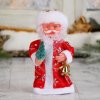 Дед Мороз "Длинная шуба, с ёлкой" 17 см
