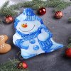 Piatto "Pupazzo di neve in blu" 22x15x2 cm