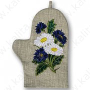Прихватка с вышивкой "Украина" цветы (лён)
