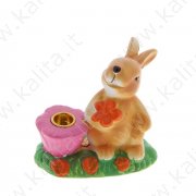 Souvenir ceramiche "Bunny" con il candelabro 4,6 x 8,5 x 8