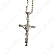 Collana uomo con ciondolo Crocifisso e catena Rope (con scatola)