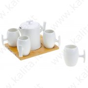 Servizio da tè "Esteta" 5 elementi: 4 tazze, teiera 600 ml