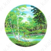 Piatto di porcellana, stagioni "Estate" gemme D=18 cm