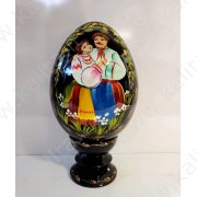 Яйцо на ножке "Киевская роспись. Закохані" Украина 14 см в упаковке