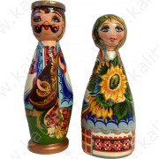 Figure  in costumi nazionali "Ucraina" 21cm e 19.5 cm
