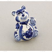 Сувенир "Медведь большой" гжель кобальт11 × 9 × 7 см.