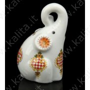 Souvenir "Baby elefantino" con decori 9 x 5,3 x 4,8 cm, ceramica