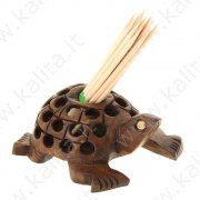 Portastuzzicadenti " "Tartaruga intagliato" legno 6х7,5х7,5 cm