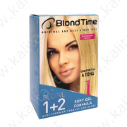 "Blond Time" №1 Осветлитель для волос - осветляет на 4 тона 1+2 120мл