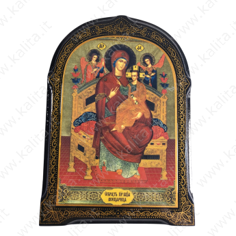 Icona della Madonna "Pantanassa" (Regina di Tutti) in Legno da Parete, 13x19 cm