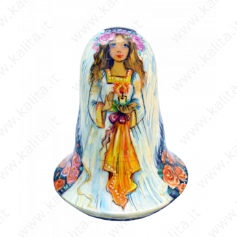 Матрёшка-Неваляшка "Ангел" миниатюрная живопись13,5 см,
