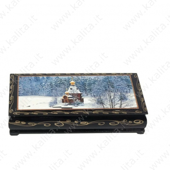 Cofanetto miniatura laccata 8,517x 3 cm. legno