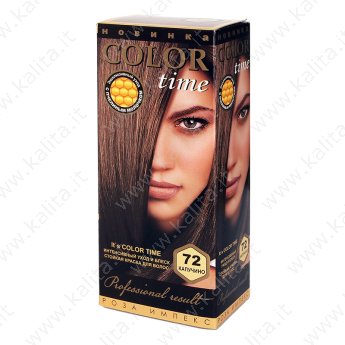 Tinta per capelli N° 72 cappuccino "Color Time" con Pappa Reale e Vitamina C Tinta per capelli N° 72 cappuccino "Color Time" con Pappa Reale e Vitamina C