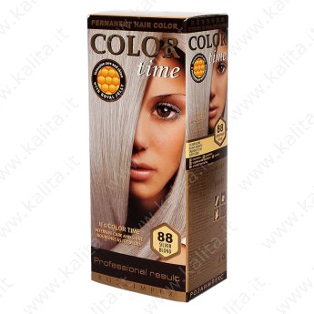 Tinta per capelli N°88 Biondo scuro argento "Color Time" con Pappa Reale e Vitamina C Tinta per capelli N°88 Biondo scuro argento "Color Time" con Pappa Reale e Vitamina C