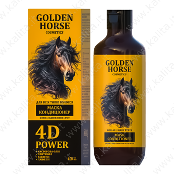 Maschera balsamo Golden Horse 4D Power, 400 ml