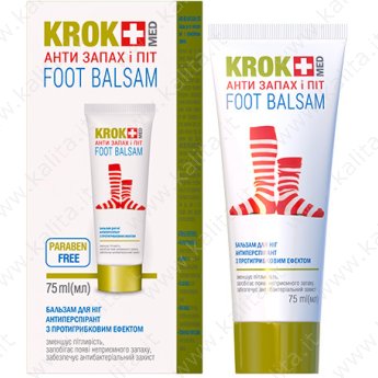Krok Med Anti-Odor & Sweat Balsamo Piedi Antitraspirante e Antifungino – 75 ml Krok Med Anti-Odor & Sweat Balsamo Piedi Antitraspirante e Antifungino – 75 ml