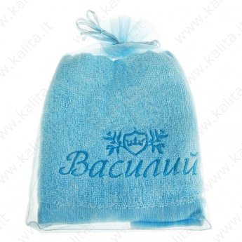 Asciugamano con scritta "Vasilij" 100% cotone 32*70 cm