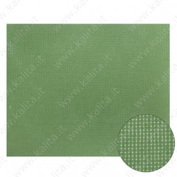 Tele per ricamo "Gamma" Aida 14 ct. 30x40 cm, colore verde, il cotone