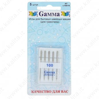 Иглы для бытовых швейных машин (для трикотажа) NT № 100/16 "Gamma"