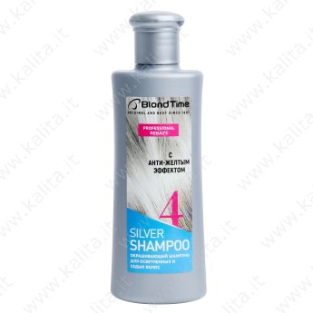 Shampoo-tinta Silver №4 effetto anti-giallo ottimo per i capelli bianchi "Blond Time" 150ml Shampoo-tinta Silver №4 effetto anti-giallo ottimo per i capelli bianchi "Blond Time" 150ml