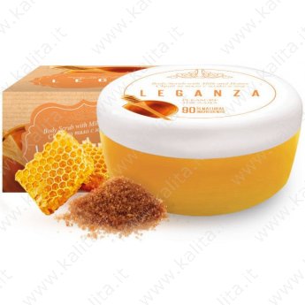 Скраб для тела с медом и молоком "Leganza"  Наслаждение 240 гр